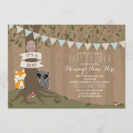 Cardstock Inspiriert Woodland Babydusche - Junge Einladung