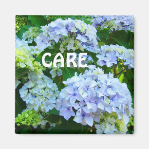 CARE-Magnete Blau Hydrangea Blume Garten Magnet