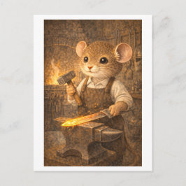 Career Mouse as Blacksmith Postkarte