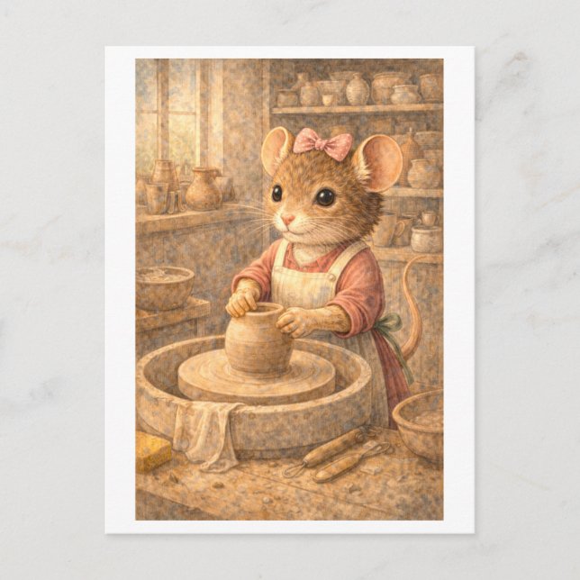 Career Mouse as Potter Postkarte (Vorderseite)
