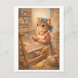 Career Mouse as Weaver Postkarte