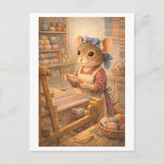 Career Mouse as Weaver Postkarte (Vorderseite)