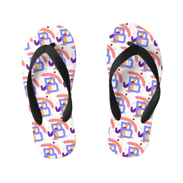 Carefree Monogram B Kinderbadesandalen (Fußbett)