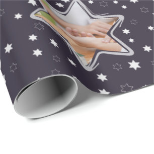 Caregiver Custom Foto Weihnachtssterne Geschenkpapier