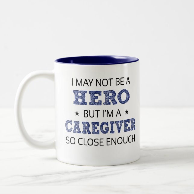 Caregiver Hero Spaß Novelty Zweifarbige Tasse (Links)