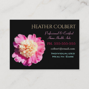 Caregiver Peony Pink Blume Freude Beruflich  Visitenkarte