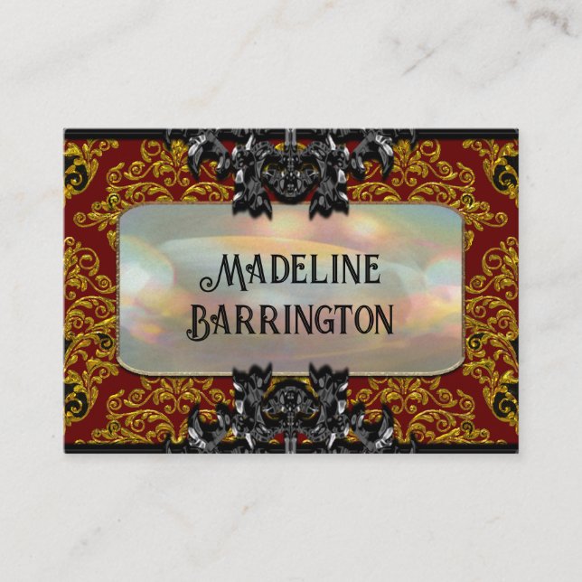 Caregiver Service Ruby Elegante Visitenkarte (Vorderseite)