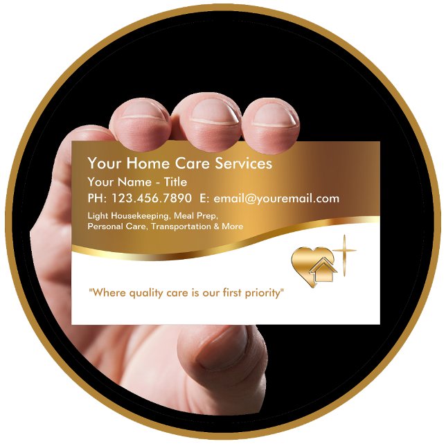 Caregiver Zuhause Health Business Cards Visitenkarte (Von Creator hochgeladen)