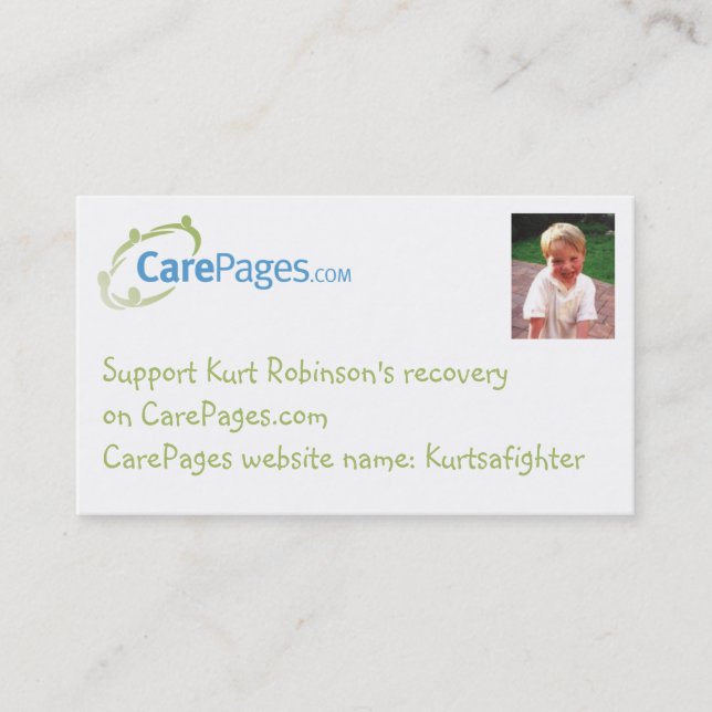 CarePages kundenspezifische Geschäft-groß Karten (Vorderseite)