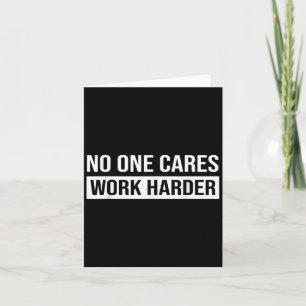 Cares arbeiten härter, Motivierend Workout und amp Karte