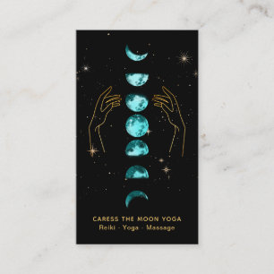 *~* Caress Moon Türkise Blue Phones + Hands Star Visitenkarte
