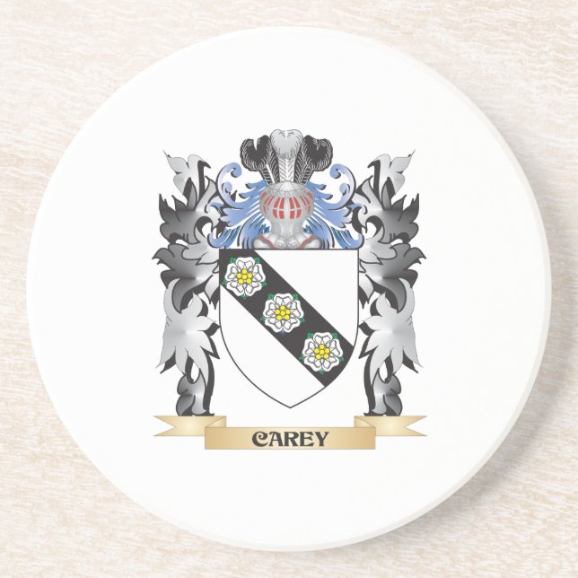 Carey Wappen - Familienwappen Getränkeuntersetzer (Vorne)
