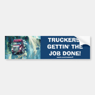 CARGO TRUCK BIG RIG TRUCKERS Autoaufkleber
