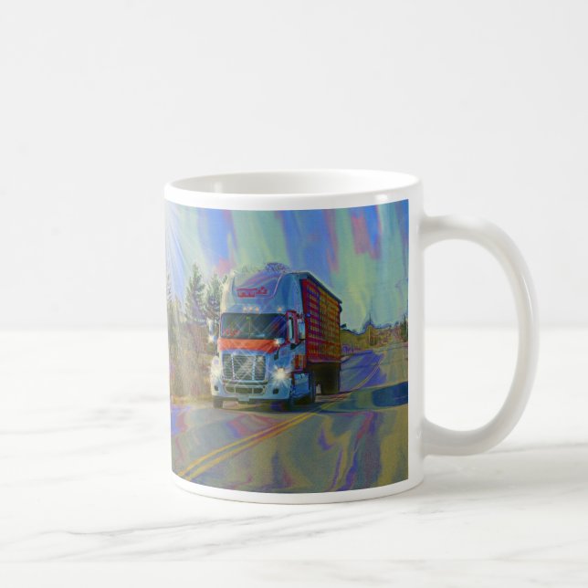 CARGO TRUCK BIG RIG TRUCKERS Geschenke Kaffeetasse (Rechts)