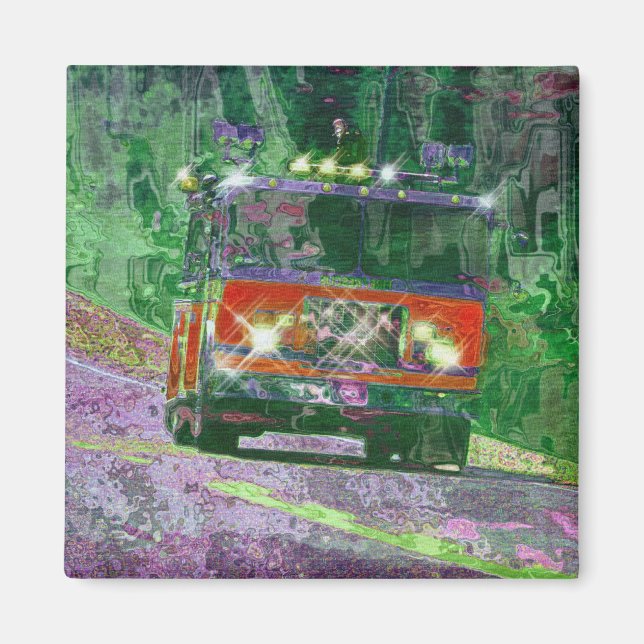 CARGO TRUCK BIG RIG TRUCKERS Geschenke Magnet (Vorne)