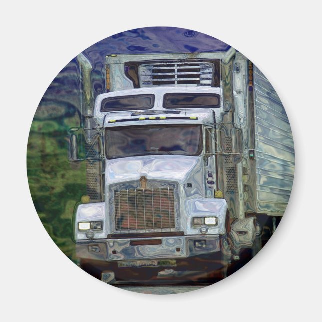 CARGO TRUCK BIG RIG TRUCKERS Geschenke Magnet (Vorne)