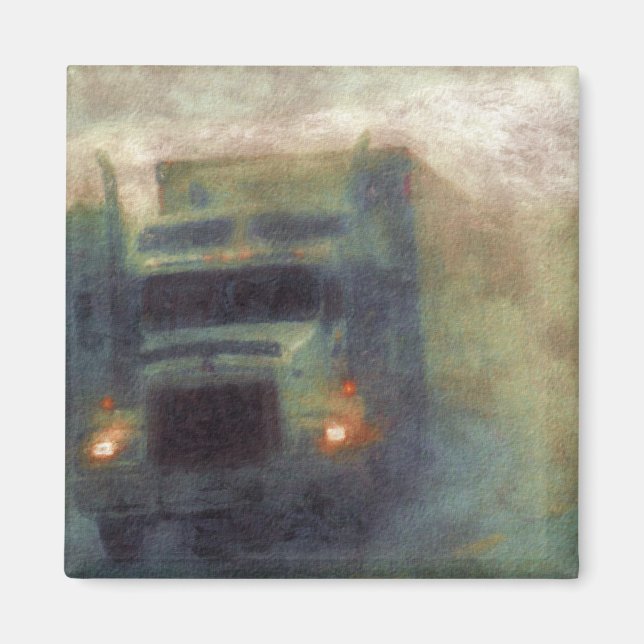 CARGO TRUCK BIG RIG TRUCKERS Geschenke Magnet (Vorne)