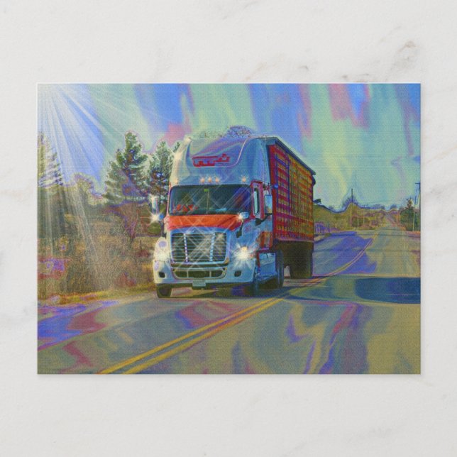 Cargo Truck Big Rig Truckers Geschenke Postkarte (Vorderseite)