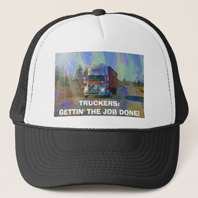 CARGO TRUCK BIG RIG TRUCKERS Hat Truckerkappe (Vorderseite)