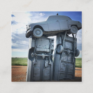 Carhenge gestapelte Autos Quadratische Visitenkarte