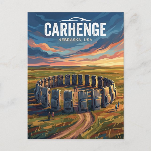 Carhenge USA Postkarte (Vorderseite)