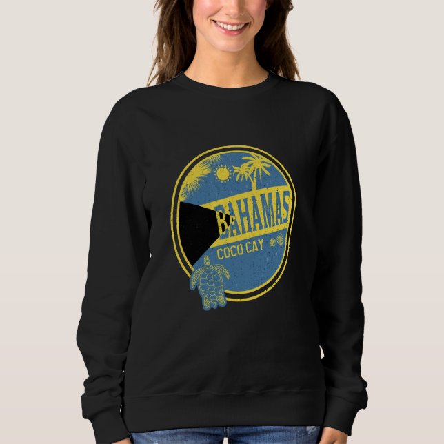 Caribbean Bahamas Coco Cay Vintage Vacation Tropic Sweatshirt (Vorderseite)
