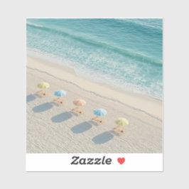 Caribbean beach scene aufkleber