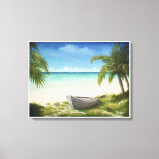 Caribbean Beach Seascape Print - Beached Leinwanddruck