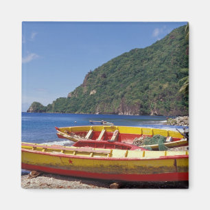Caribbean, BWI, St. Lucia, Sailboats, Soufriere. Magnet