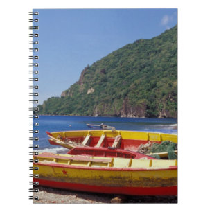 Caribbean, BWI, St. Lucia, Sailboats, Soufriere. Notizblock