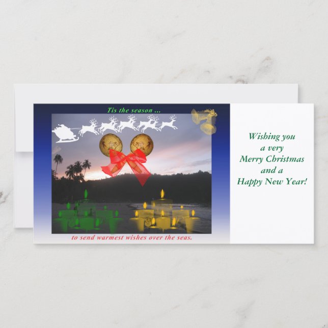 Caribbean Christmas Card Feiertagskarte (Vorderseite)