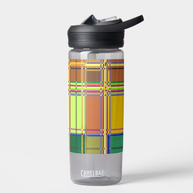 Caribbean Colorful Fabric Madras Tartan Trinkflasche (Links)