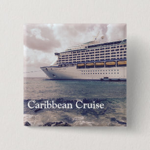Caribbean Cruise - 2-Zoll-Square-Button Button