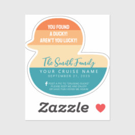 Caribbean Cruise Duck Aufkleber
