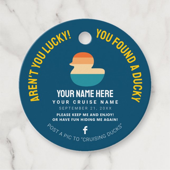 Caribbean Cruise Duck Geschenkanhänger (Vorderseite)