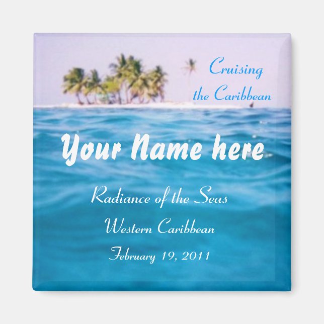 Caribbean Cruise Personalisiert Magnet (Vorne)