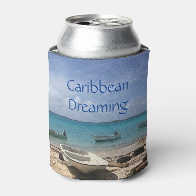 Caribbean Dreaming Bonaire Fishing Boote Ozean Dosenkühler (Kanne Vorderseite)