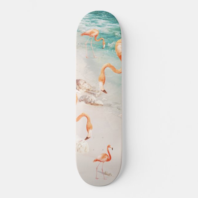 Caribbean Flamingo Dream #2 #wall #decor #art Skateboard (Vorderseite)
