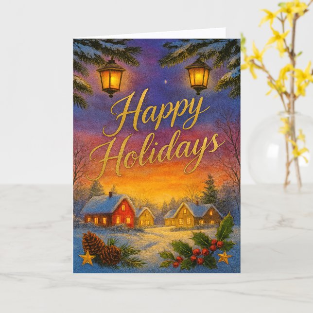 'Caribbean Holidays' Folded Greeting Card Karte (Gelbe Blume)