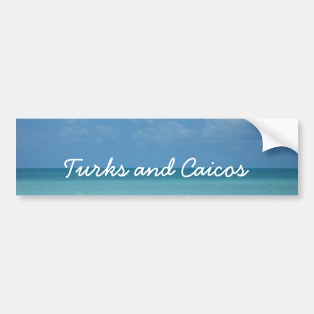 Caribbean Horizon Tropical Turquoise Blue Autoaufkleber (Vorne)