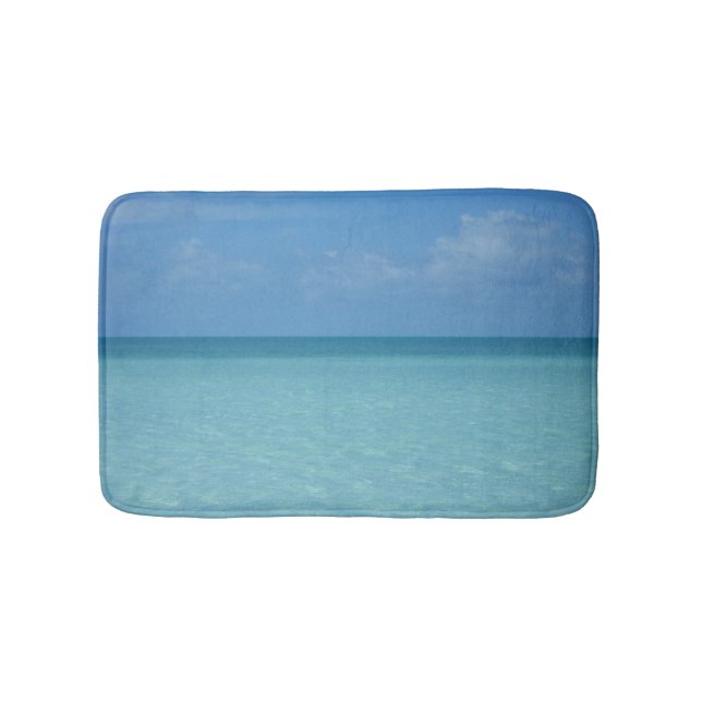 Caribbean Horizon Tropical Turquoise Blue Badematte (Vorderseite)