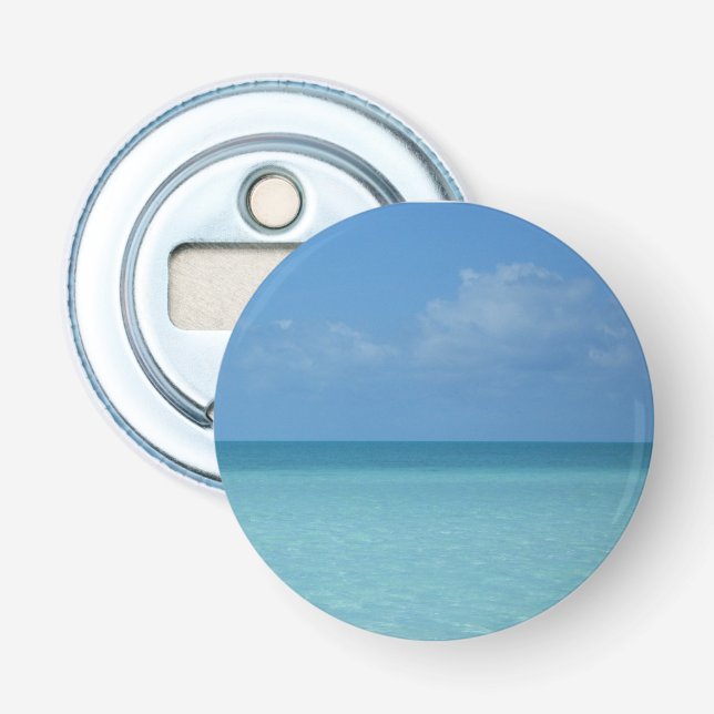 Caribbean Horizon Tropical Turquoise Blue Flaschenöffner (Vorderseite)