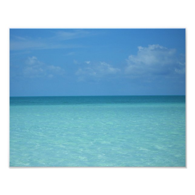 Caribbean Horizon Tropical Turquoise Blue Fotodruck (Vorne)