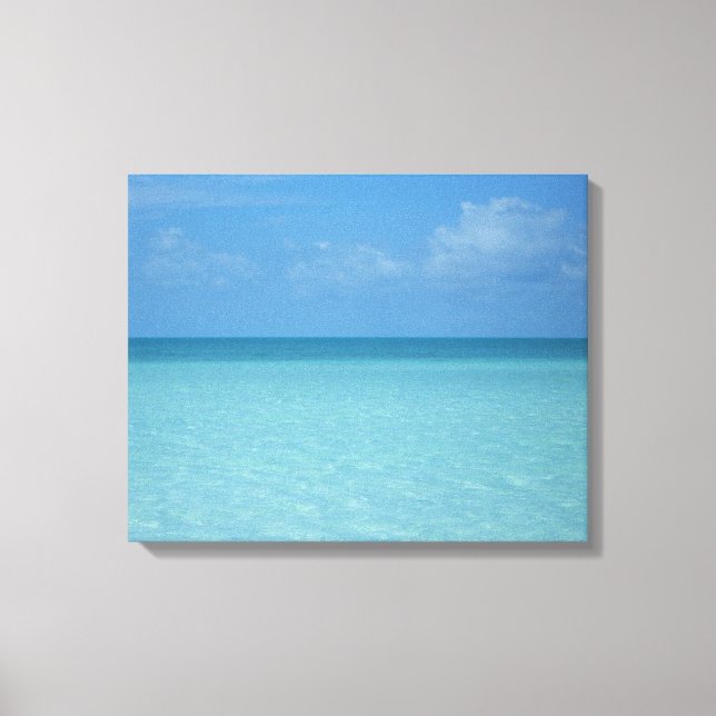 Caribbean Horizon Tropical Turquoise Blue Leinwanddruck (Vorderseite)