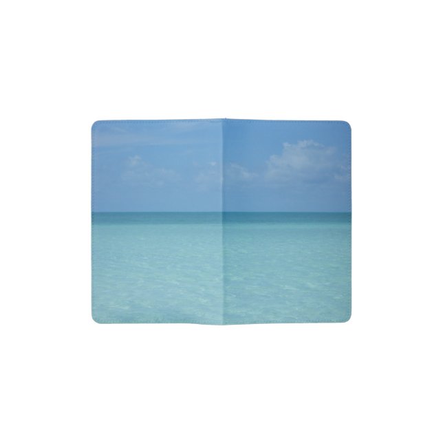 Caribbean Horizon Tropical Turquoise Blue Moleskine Taschennotizbuch (Geöffnet)