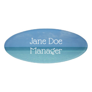 Caribbean Horizon Tropical Turquoise Blue Namenschild