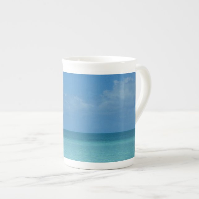 Caribbean Horizon Tropical Turquoise Blue Prozellantasse (Vorderseite Rechts)