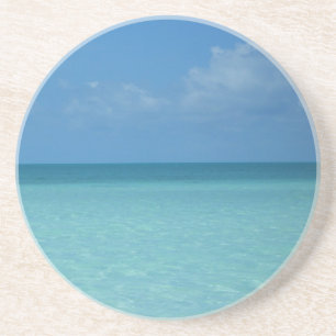 Caribbean Horizon Tropical Turquoise Blue Sandstein Untersetzer