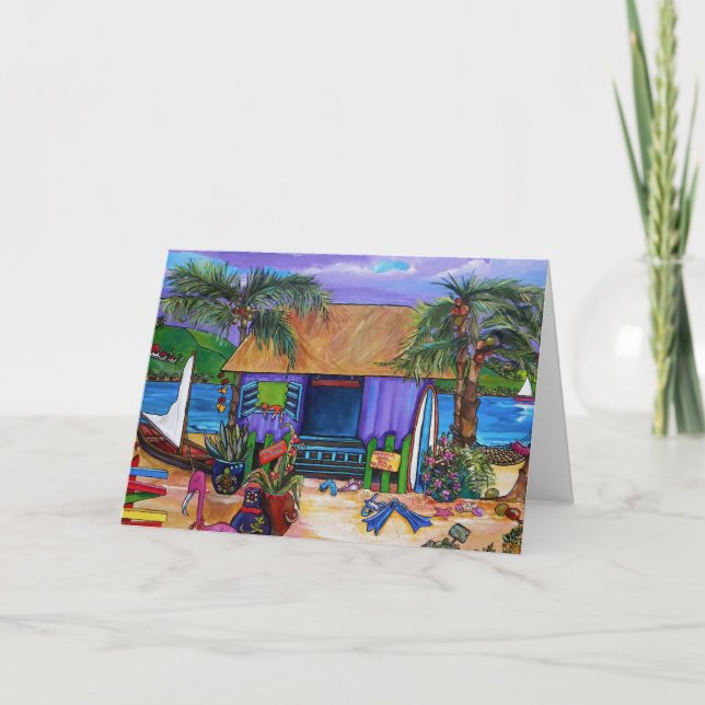 Caribbean island card karte (Vorderseite)