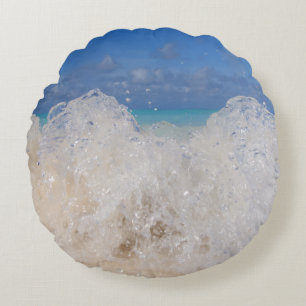 Caribbean Island Wave Liebe 1 Rundes Kissen